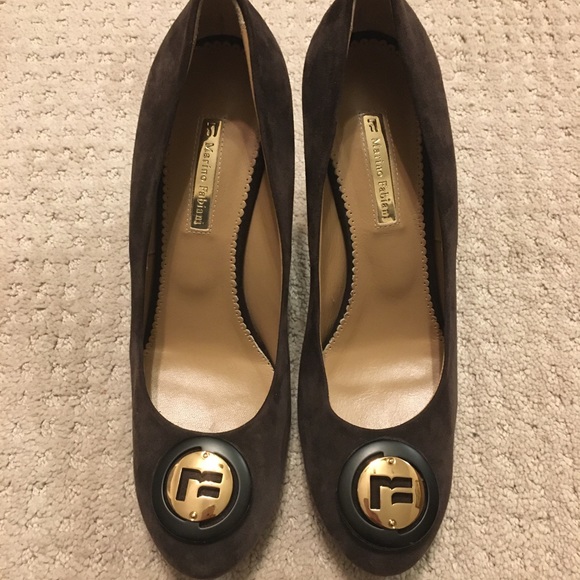 NEW MARINO FABIANI Luxury Beautiful chocolate suede shoes with Exclusive Details - Picture 2 of 8